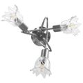 vidaXL Stropná lampa+sklenené tienidlá na 3 žiarovky E14, tulipán