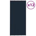 vidaXL Strešný panel 12 ks Antracitová 100 x 45 cm Pozinkovaná oceľ
