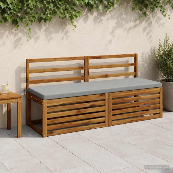 vidaXL Vankúš na lavičku SOEST 100% polyester Sivá 140 x 50 x 5 cm