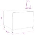 vidaXL Obal na nábytok Jednofarebný Čierna 113 x 113 x 73 cm 600D