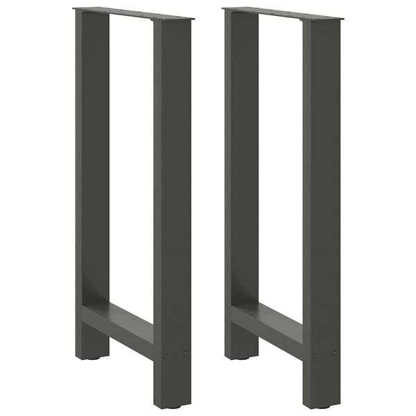vidaXL Nohy barového stola antracitové 2 ks 40 x (90-91) cm oceľové