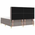 vidaXL Posteľ s pružinovým rámom Sivohnedá 180 x 200 cm látka