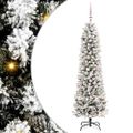 vidaXL Umelý vianočný stromček Biela 180 cm PVC, kov a plast