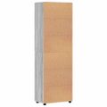 vidaXL Highboard FLORIN 60 x 35 x 182 cm Sivý Sonoma Kompozitné drevo