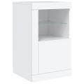 vidaXL Komoda s LED svetlami biela 164x37x67 cm