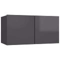 vidaXL TV skrinky 4 ks lesklé sivé 60x30x30 cm drevotrieska