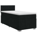 vidaXL Posteľ boxspring s matracom Čierna 90 x 200 cm Látka
