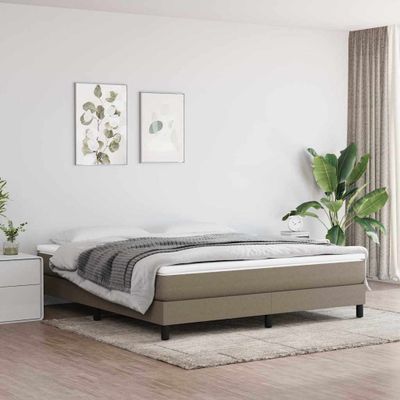 vidaXL Matrac s taštičkovými pružinami stredná tvrdosť sivohnedý 180x200x20 cm látka