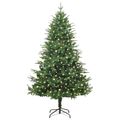 vidaXL Umelý predsvietený vianočný stromček Zelená 180 cm PVC a PE