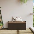 vidaXL Úložná lavička s vankúšom hnedá 115x51x52 cm polyratan
