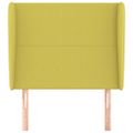 vidaXL Čelo postele so záhybmi zelené 93 x 23 x 118/128 cm látka