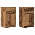 vidaXL Nočné stolíky 2 ks staré drevo 39x35x65 cm kompozitné drevo