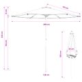 vidaXL Záhradný slnečník 230 x 230 cm Polyester Obdĺžnikový Tehlová