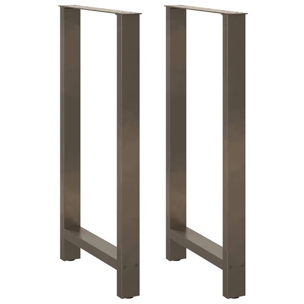 vidaXL Nohy barového stola, prírodná oceľ, 2 ks, 60 x (110-111) cm, oceľ