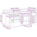 vidaXL Rám postele pre deti na vysokej posteli Dub sonoma 90 x 200 cm