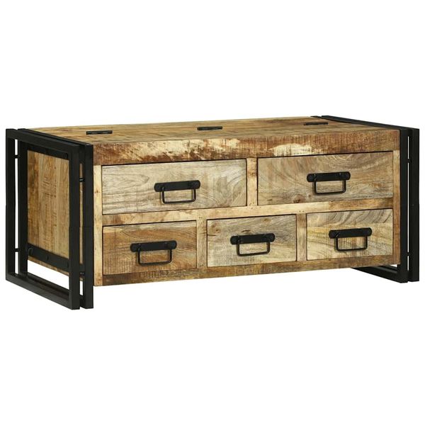vidaXL Konferenčný stolík Hnedá 90 x 50 x 38 cm Masívne mango drevo