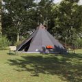 vidaXL Tipi stan so strechou Šedá a oranžová 560 x 560 x 300 cm taft