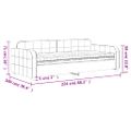 vidaXL Denná posteľ s matracom žltá 90x200 cm zamat