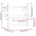 vidaXL Nástenné police s tyčami 2 ks hnedý dub 30x25x30 cm