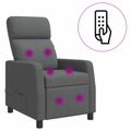 vidaXL Masážne relaxačné kreslo Tmavosivá Látka