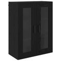 vidaXL Highboard Čierny dub 69,5 x 34 x 180 cm Kompozitné drevo