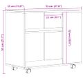 vidaXL Príručný stolík dub artisan 70x35x55 cm spracované drevo