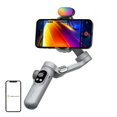 Stabilizátor AOCHUAN X Pro s RGB osvetlením (sivý)