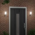 vidaXL Exteriérové nástenné svietidlo 2 ks Strieborná 12 x 8,5 x 27 cm
