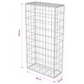 vidaXL Gabiónová stena s krytmi, pozinkovaná oceľ 50x20x100 cm