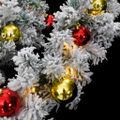 vidaXL Vianočná girlanda s ozdobami a LED svetlami zelená 20 m PVC