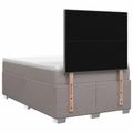 vidaXL Posteľ boxspring s matracom Sivohnedá 120 x 200 cm Látka