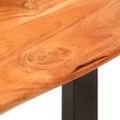 vidaXL Lavička s prirodzenými okrajmi 160 cm akáciový masív a oceľ