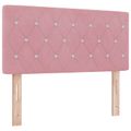 vidaXL Posteľ boxspring s matracom Ružová 90 x 190 cm Zamat