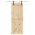 vidaXL Posuvné dvere NARVIK 85 x 210 cm (152,5 cm) Prírodná a čierna