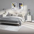 vidaXL Nočné stolíky 2 ks biele 40x35x70 cm spracované drevo