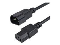 UL Listed - Predlžovacia šnúra - power IEC 60320 C13 do IEC 60320 C14 - 1 m - čierna
