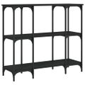 vidaXL Konzolový stolík čierny 102x35x90 cm kompozitné drevo