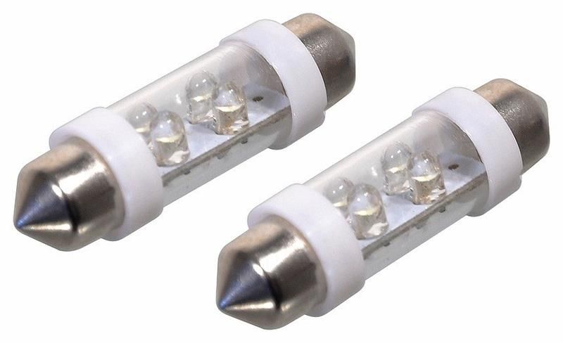 Žiarovka 4LED 12V suf. SV8.5 38mm biela 2ks