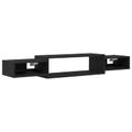 vidaXL Nástenný TV kabinet Nástenná montáž Čierny dub 140 x 28 x 21 cm