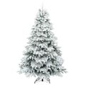 vidaXL Umelý vianočný stromček s 300 LED-i Biela 240 cm PE a PVC
