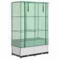 vidaXL Záhon s krytom na skleník ratanový vzhľad 80x40x138 cm