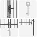 vidaXL Záhradná brána WOERDEN 175 x 500 cm Oceľ Sivá Zamykateľné