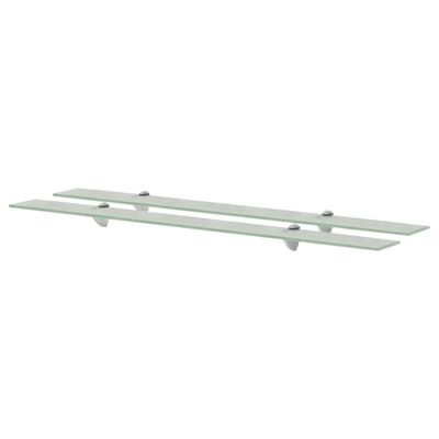 vidaXL Nástenná polička 2 ks sklo 100x20 cm 8 mm