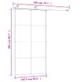 vidaXL Posuvné dvere s kovaním ESG sklo a hliník 102,5x205 cm