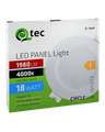 Q-104P LED panel 18W 1980lm 4000K biely - kruhový zapustený Qtec