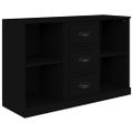 vidaXL Komoda čierna 104,5x35,5x67,5 cm kompozitné drevo