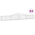 vidaXL Oblúkový gabionový kôš 4 ks 400x30x40/60 cm pozinkované železo