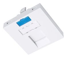 Solarix - modul French style 45 x 45mm pre 1 keystone uhlový biely
