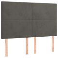 vidaXL Posteľný rám boxspring s matracom tmavosivý 140x190 cm zamat