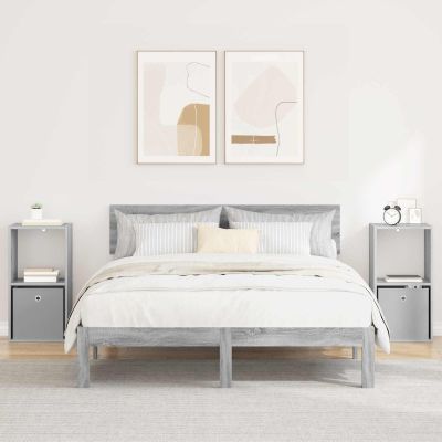 vidaXL Nočný stolík 2 pcs Sivý Sonoma 35 x 32 x 68,5 cm